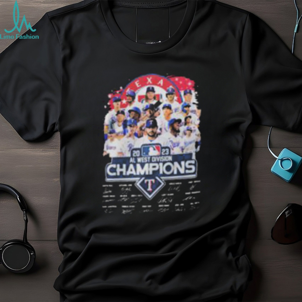 Texas Rangers Shirt Team Al West Division Champions 2023 Signatures Texas Rangers Shirt Team Al West Division Champions 2023 Signatures