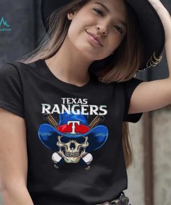 Texas Rangers Skull Cowboy Baseball Shirt