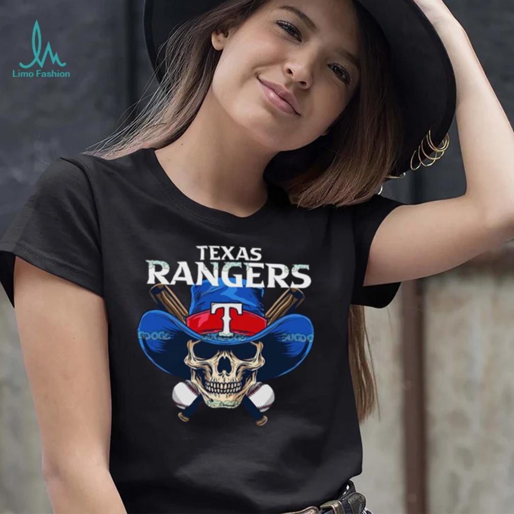 texas rangers skull shirt