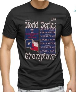 Texas Rangers World Series Straight Up Texas Champions Shirt
