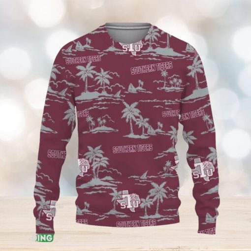 Texas Southern Tigers Aloha Hawaii Beach Ugly Christmas Sweater Gift Holidays