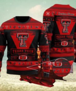 Texas Tech Red RaidSan Francisco 49ers Football Team Logo Ugly Christmas Sweater AOP Retail Custom Name