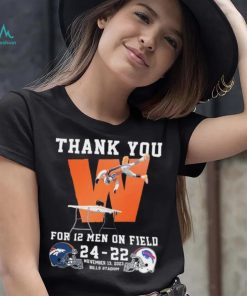 Thank You For 12 Men On Field Denver Broncos Beat Buffalo Bills 24 22 Shirt