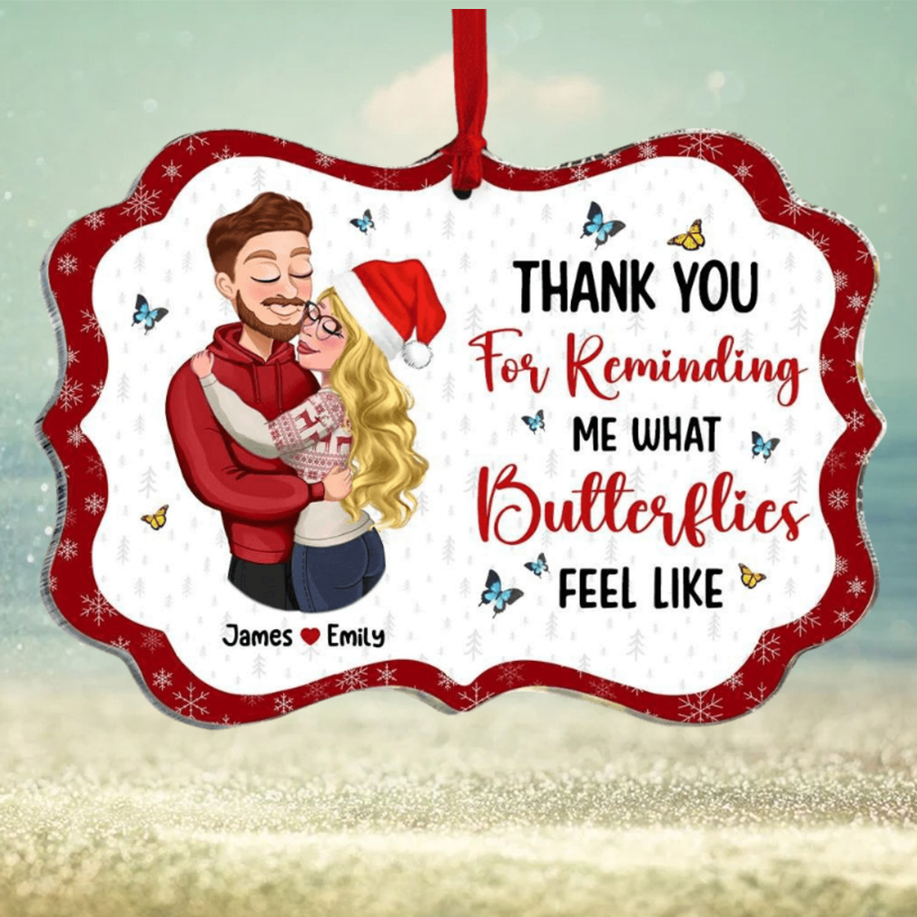 Thank You For Reminding Me, Couple Gift, Personalized Acrylic Ornament,  Couple Hugging Ornament, Christmas Gift - Limotees