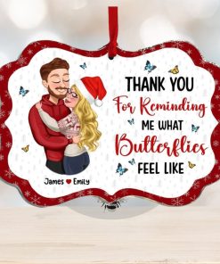 Thank You For Reminding Me, Couple Gift, Personalized Acrylic Ornament, Couple Hugging Ornament, Christmas Gift