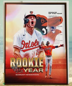 The 2023 Jackie Robinson AL Rookie Of The Year Award Winner Is Gunnar Henderson Of The Baltimore Orioles Home Decor Poster Canvas