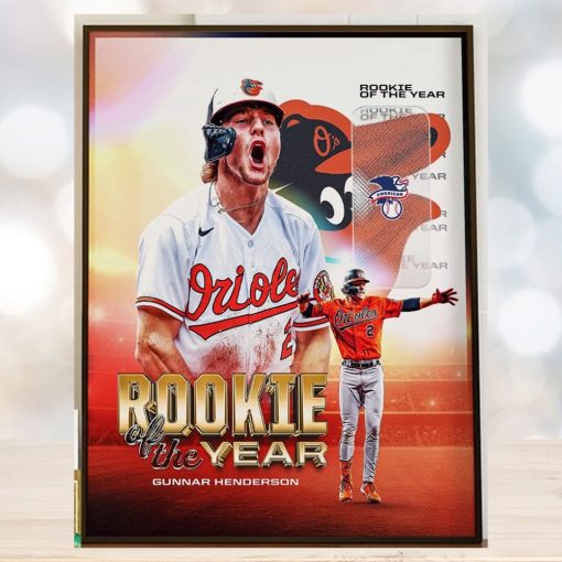 The 2023 Jackie Robinson AL Rookie Of The Year Award Winner Is Gunnar Henderson Of The Baltimore Orioles Home Decor Poster Canvas