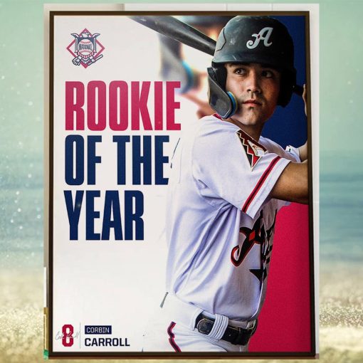 The Arizona Diamondbacks Corbin Carroll Is The 2023 National League Rookie Of The Year Winner Home Decor Poster Canvas