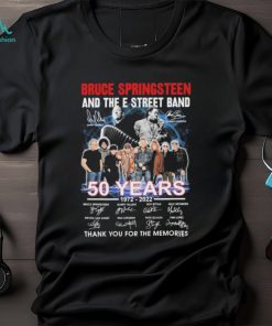 The Bruce Springsteen E Street Band 1972 2022 50 Years Signatures Graphic T Shirt