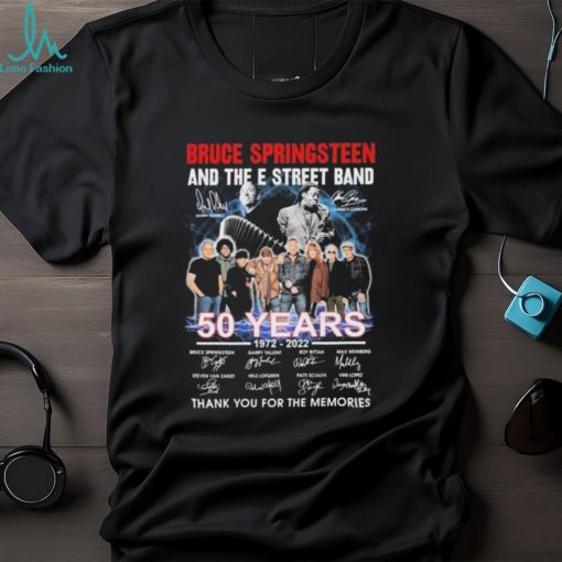 The Bruce Springsteen E Street Band 1972 2022 50 Years Signatures Graphic T Shirt