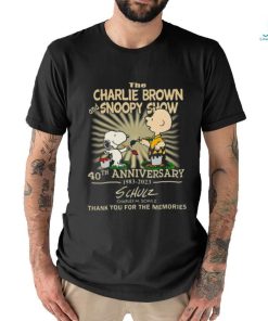 The Charlie Brown And Snoopy Show 40th Anniversary 1983 – 2023 Charles M.Schulz Thank You For The Memories Shirt