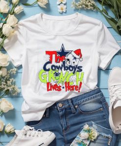 The Cowboys Grinch Lives Here Christmas Shirt