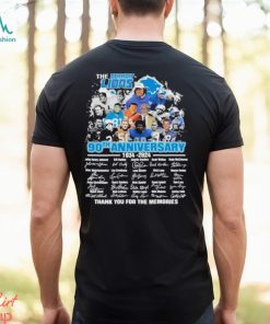 The Detroit Lions 90TH Anniversary 1934 2024 Thank You For The Memories Signatures Shirt