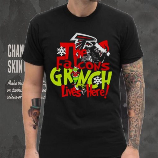 The Falcons Grinch lives here Christmas shirt