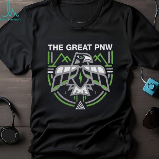 The Great Pnw College Navy Seattle Seahawks Hawk T Shirt