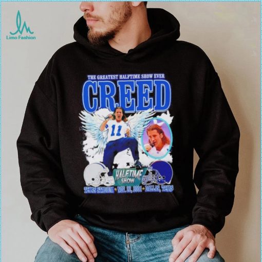 The Greatest Halftime show ever Creed Halftime show Texas Stadium Nov 22 2001 Dallas Texas graphic shirt