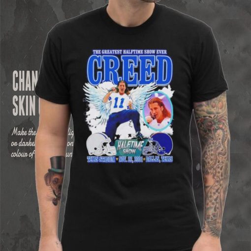 The Greatest Halftime show ever Creed Halftime show Texas Stadium Nov 22 2001 Dallas Texas graphic shirt