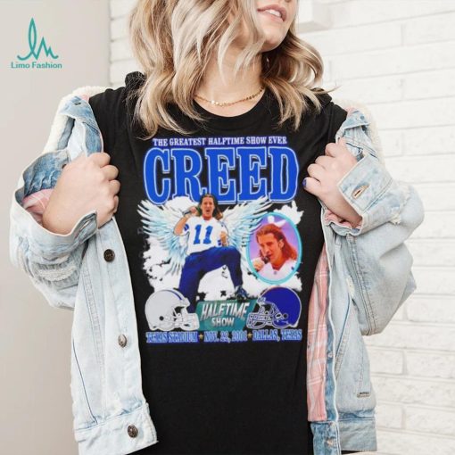 The Greatest Halftime show ever Creed Halftime show Texas Stadium Nov 22 2001 Dallas Texas graphic shirt