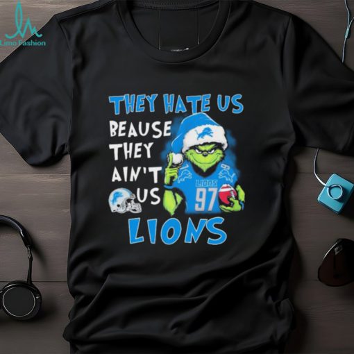 The Grinch Aidan Hutchinson They Hate Us Because Ain’t Us Detroit Lions Christmas Shirt