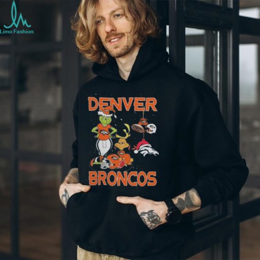 The Grinch And Dog Denver Broncos Christmas 2023 Shirt