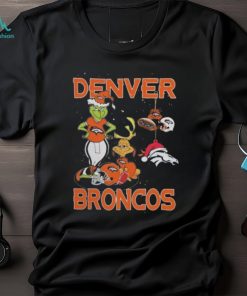 The Grinch And Dog Denver Broncos Christmas 2023 Shirt