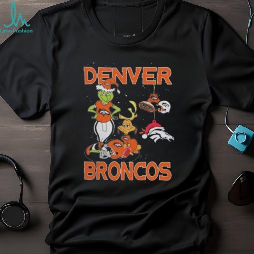 The Grinch And Dog Denver Broncos Christmas 2023 Shirt