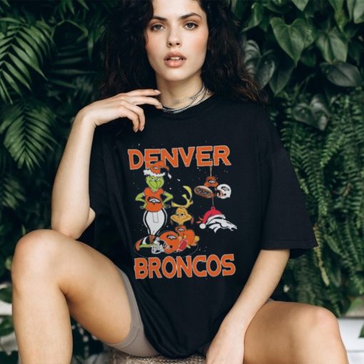 The Grinch And Dog Denver Broncos Christmas 2023 Shirt