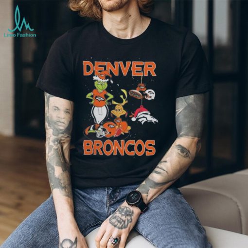 The Grinch And Dog Denver Broncos Christmas 2023 Shirt