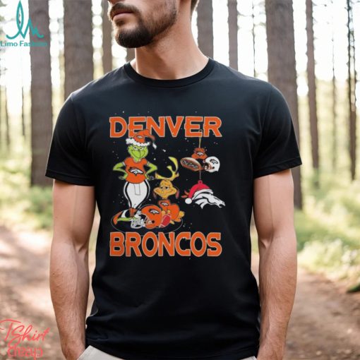 The Grinch And Dog Denver Broncos Christmas 2023 Shirt