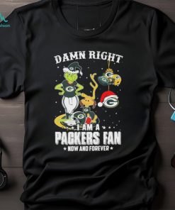 The Grinch And Max Christmas Damn Right I Am A Green Bay Packers Fan Now And Forever Shirt