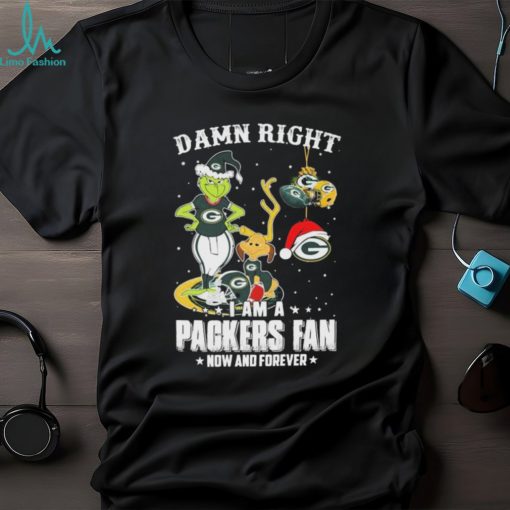 The Grinch And Max Christmas Damn Right I Am A Green Bay Packers Fan Now And Forever Shirt