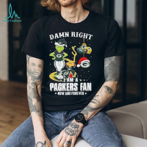 The Grinch And Max Christmas Damn Right I Am A Green Bay Packers Fan Now And Forever Shirt