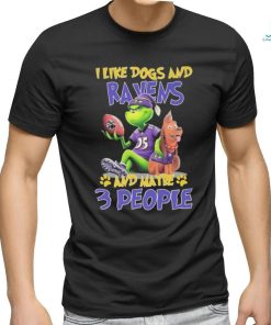 The Grinch And Max I Like Dogs And Baltimore Ravens And Maybe 3 People Shirt