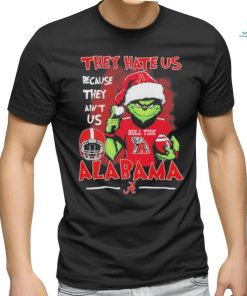 The Grinch Christmas They Hate Us Because Ain’t Us Alabama Crimson Tide Roll Tide Helmet Christmas T Shirt