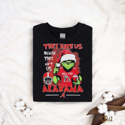 The Grinch Christmas They Hate Us Because Ain’t Us Alabama Crimson Tide Roll Tide Helmet Christmas T Shirt