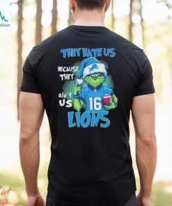 The Grinch Detroit Lions Christmas They Hate Us Because They Ain’t Us Lions Shirt