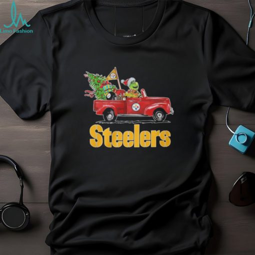 The Grinch Drive Car Pittsburgh Steelers Christmas Classic T Shirt