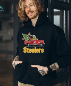 The Grinch Drive Car Pittsburgh Steelers Christmas Classic T Shirt