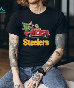 The Grinch Drive Car Pittsburgh Steelers Christmas Classic T Shirt