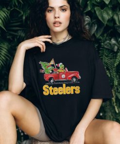 The Grinch Drive Car Pittsburgh Steelers Christmas Classic T Shirt