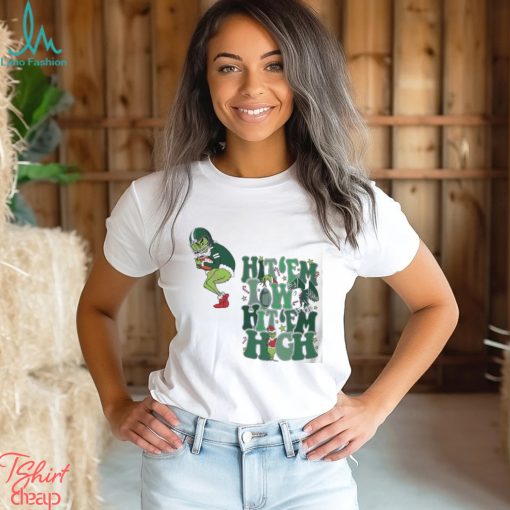 The Grinch Hit Em Low Hit Em High Philadelphia Eagles Christmas Shirt