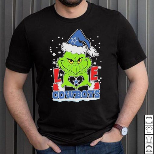 The Grinch Love Heart Dallas Cowboys Football Christmas T shirt