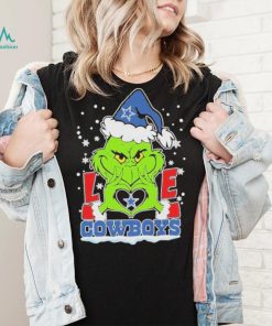 The Grinch Love Heart Dallas Cowboys Football Christmas T shirt