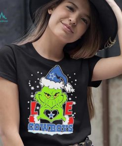 The Grinch Love Heart Dallas Cowboys Football Christmas T shirt
