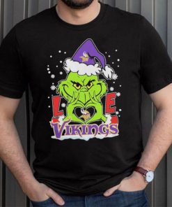 The Grinch Love Heart Minnesota Vikings Football Christmas 2023 Shirt