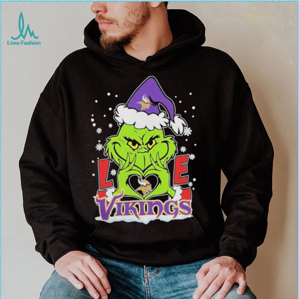 The Grinch Love Heart Minnesota Vikings Football Christmas 2023 Shirt The Grinch Love Heart Minnesota Vikings Football Christmas 2023 Shirt