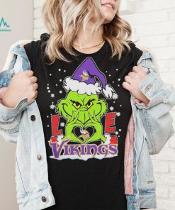 The Grinch Love Heart Minnesota Vikings Football Christmas 2023 Shirt