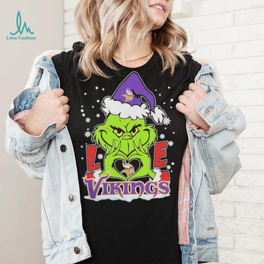 The Grinch Love Heart Minnesota Vikings Football Christmas 2023 Shirt The Grinch Love Heart Minnesota Vikings Football Christmas 2023 Shirt