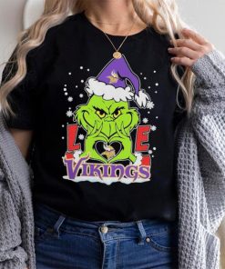 The Grinch Love Heart Minnesota Vikings Football Christmas 2023 Shirt