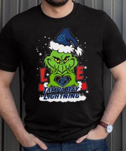 The Grinch Love Heart Tampa Bay Lightning Football Christmas 2023 Shirt